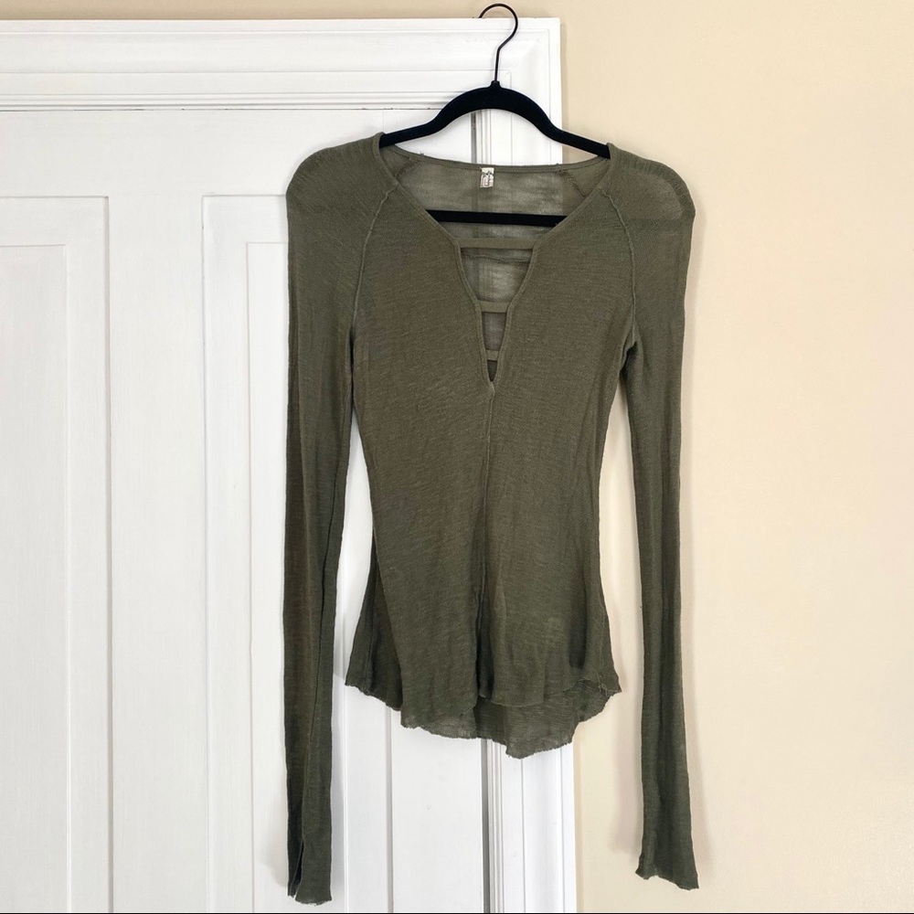 Free People Bae Bae Layering Long Sleeve Top - Picture 2 of 2